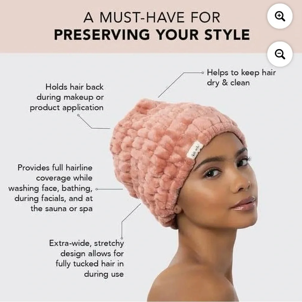 Kitsch Recycled Fabric Spa Headband in Dusty Rose